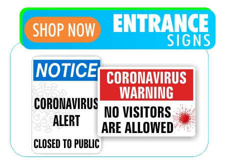 covid-19 entrance signs